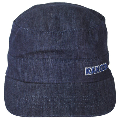Kangol | Flexfit Denim Army Cap | 201193 | front | INDIGO
