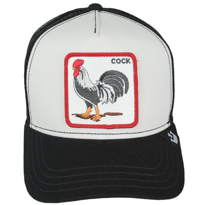 Goorin Bros | Cock Mesh Trucker Snapback Baseball Cap - Retired | 200441RWB | front | BLACK/WHITE