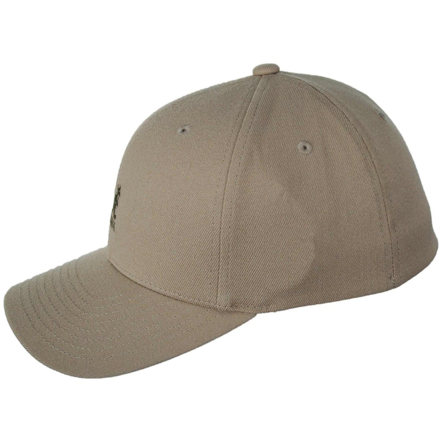 Kangol | Logo Wool Flexfit Fitted Baseball Cap | 201104 | profile | TAUPE