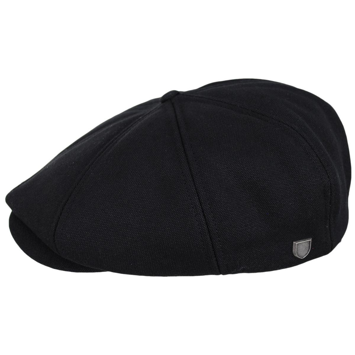 BRIXTON HATS | Brood Cotton Canvas Sherpa Lined Newsboy Cap | 161562 | profile | BLACK