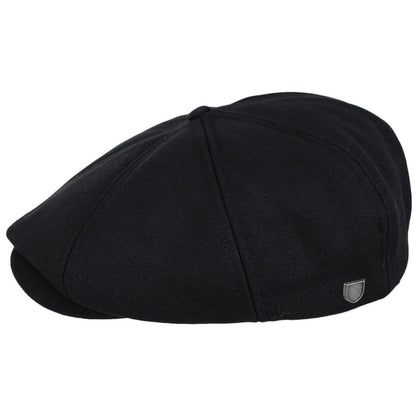 BRIXTON HATS | Brood Cotton Canvas Sherpa Lined Newsboy Cap | 161562 | profile | BLACK