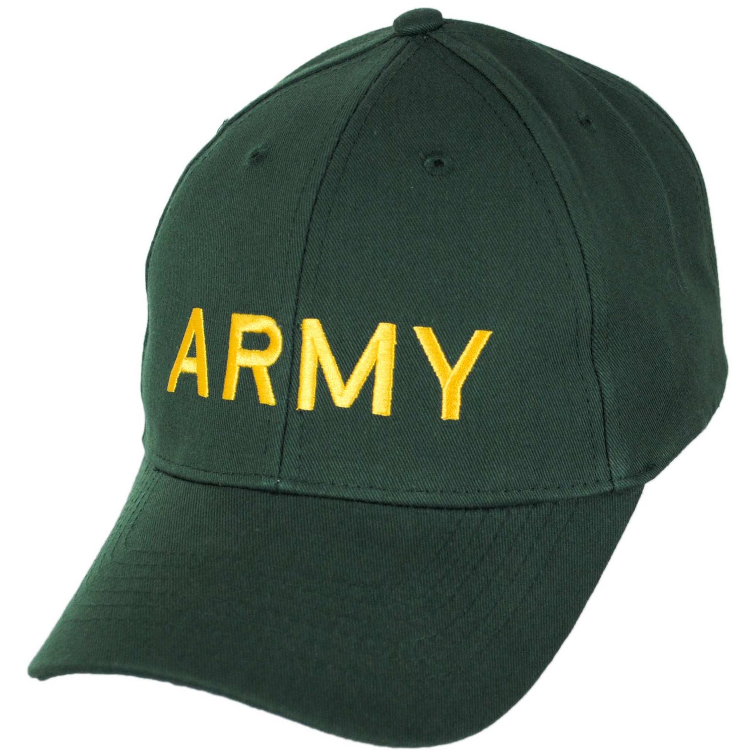 Village Hat Shop | Army Snapback Baseball Cap | 222433 | lead | GREEN