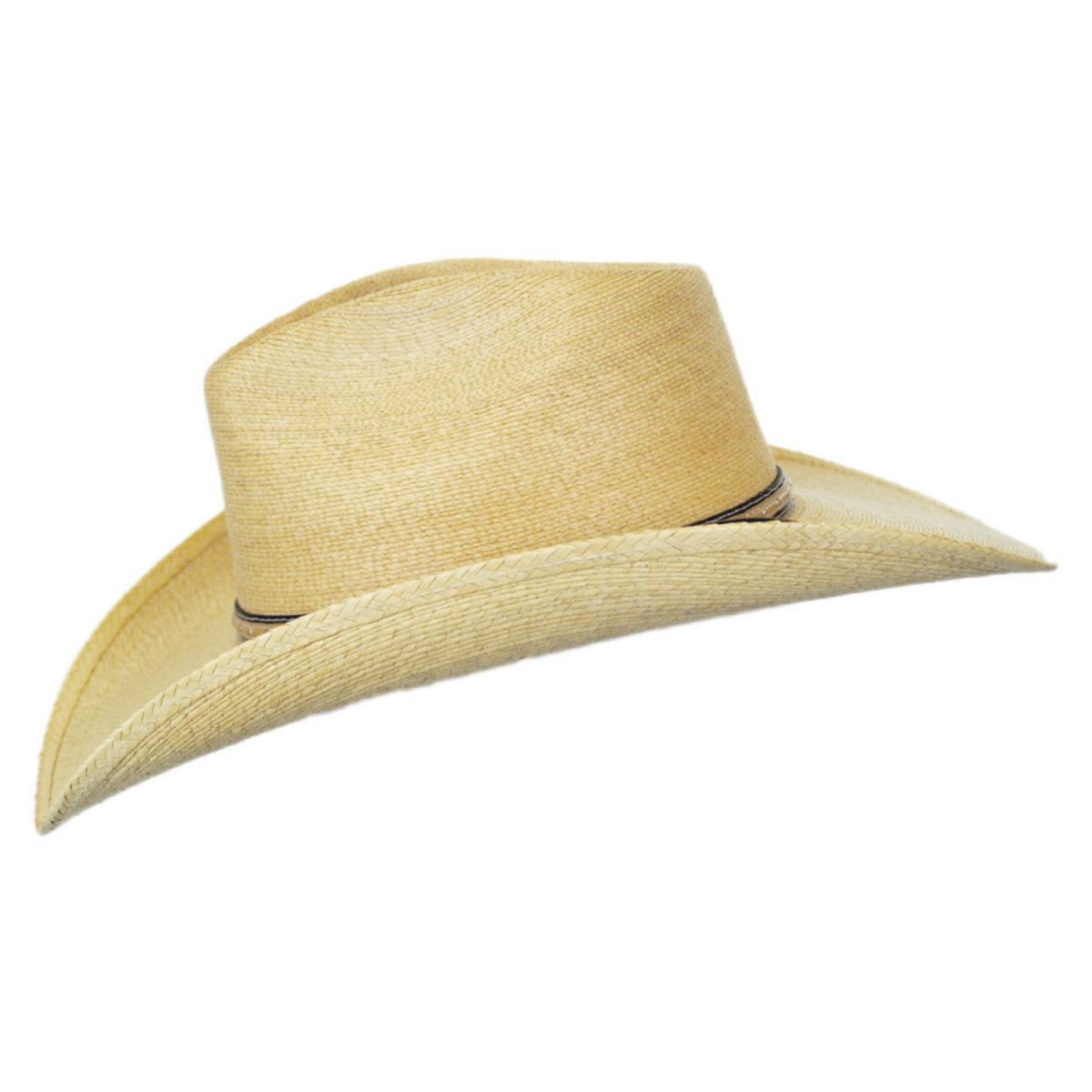 Stetson | Stetson Sawmill Palm Leaf Straw Western Hat | 126969 | profile | TOASTED