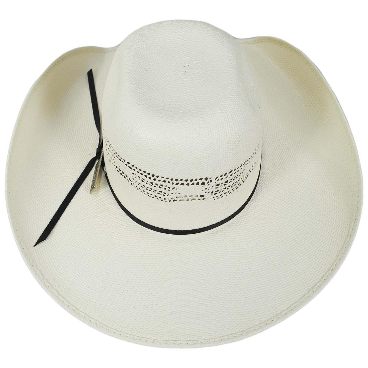 Seager | New Money Bangora Straw Western Hat | 129454 | top | IVORY
