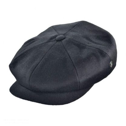 City Sport Caps |  Loden Wool Newsboy Cap | 175010 | lead | BLACK