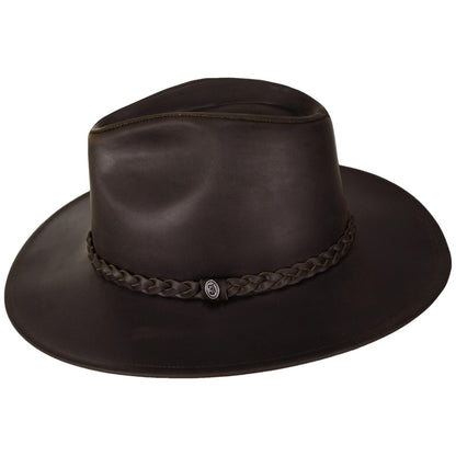 Jaxon Hats | Buffalo Leather Western Hat | 147201 | profile | CHOCOLATE