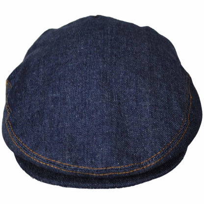 Jaxon Hats | Denim Cotton Ivy Cap | 167702 | front | DENIM BLUE