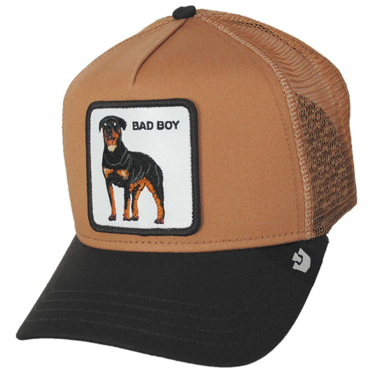 Goorin Bros | Rottie Mesh Trucker Snapback Baseball Cap | 200357 | lead | HEAT/GROUND