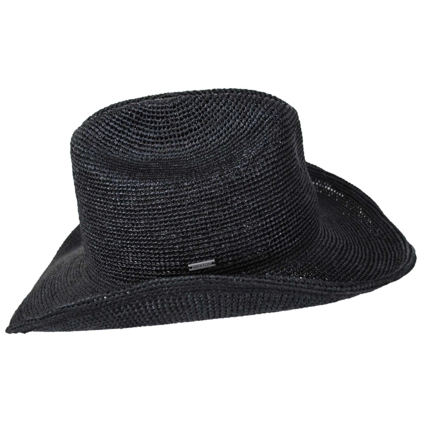 BRIXTON HATS | Odessa Raffia Straw Cowboy Hat | 104063 | profile | BLACK