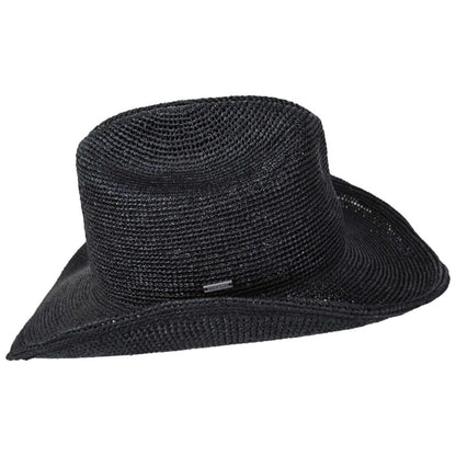 BRIXTON HATS | Odessa Raffia Straw Cowboy Hat | 104063 | profile | BLACK