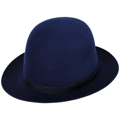 Stefeno Hats | Dalton Rollable Fur Felt Shapeable Open Crown Fedora Hat | 136008 | lead | NAVY