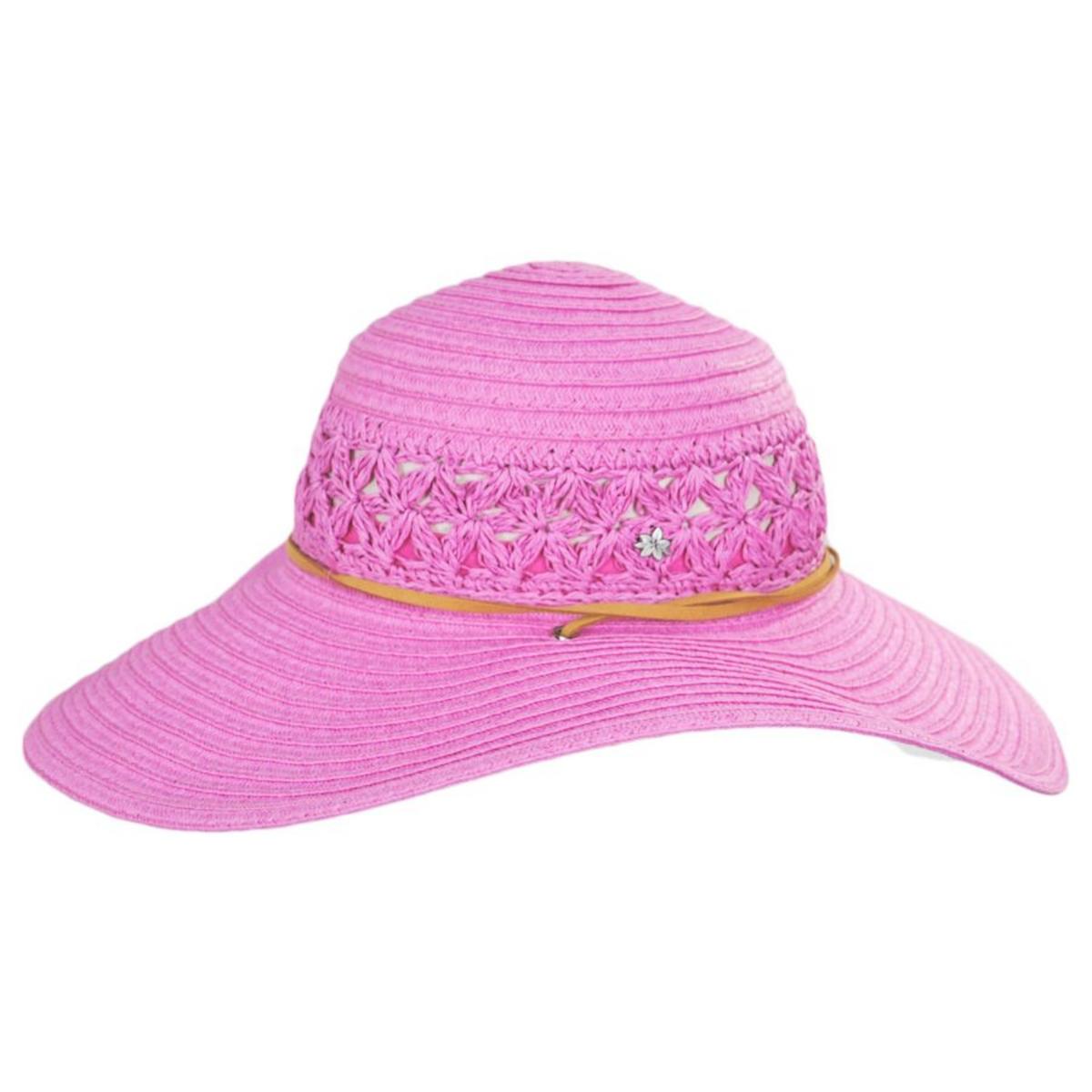 Cappelli | Mary Toyo Straw Swinger Hat | 101275 | profile | FUCHSIA