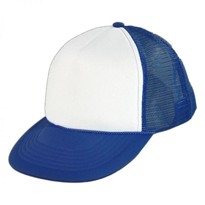 HeadShots by KC Caps | Foam and Mesh Trucker Snapback Baseball Cap | 200501 | lead | WHITE/ROYAL