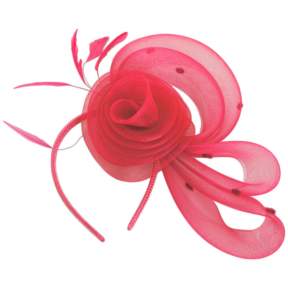 Kathy Jeanne | Pluma Horsehair Mesh Fascinator Hat | 122438 | lead | RED