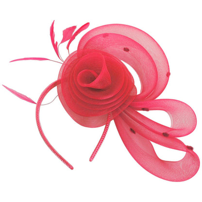 Kathy Jeanne | Pluma Horsehair Mesh Fascinator Hat | 122438 | lead | RED