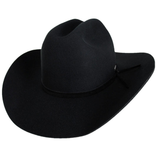 BRIXTON HATS | Laredo Weather Guard Wool Felt Cowboy Hat - Black & Limestone | 135671 | lead | BLACK/BLACK