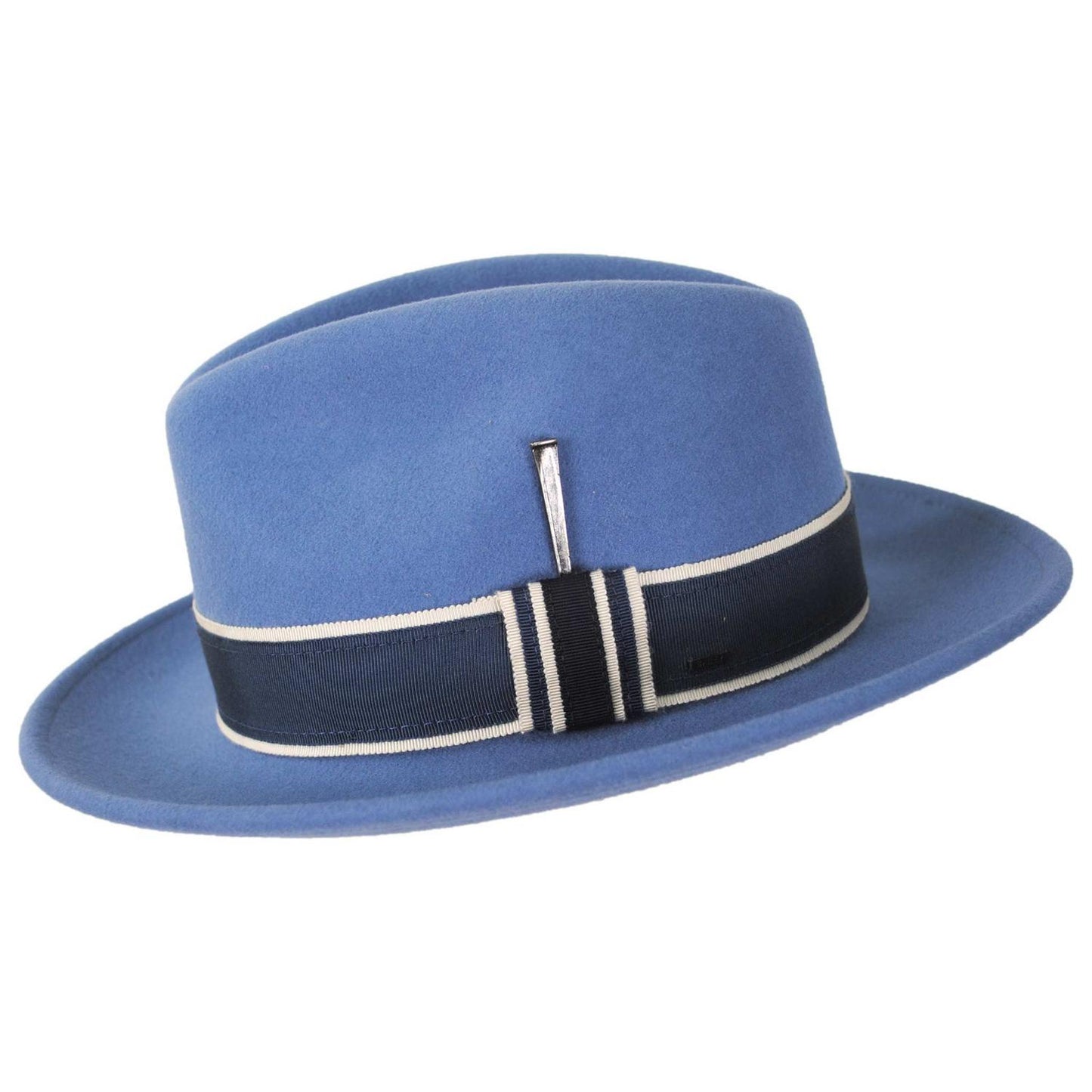 Bailey 1922 | Curtis Wool LiteFelt Safari Fedora Hat | 130019 | profile | VINTAGE BLUE