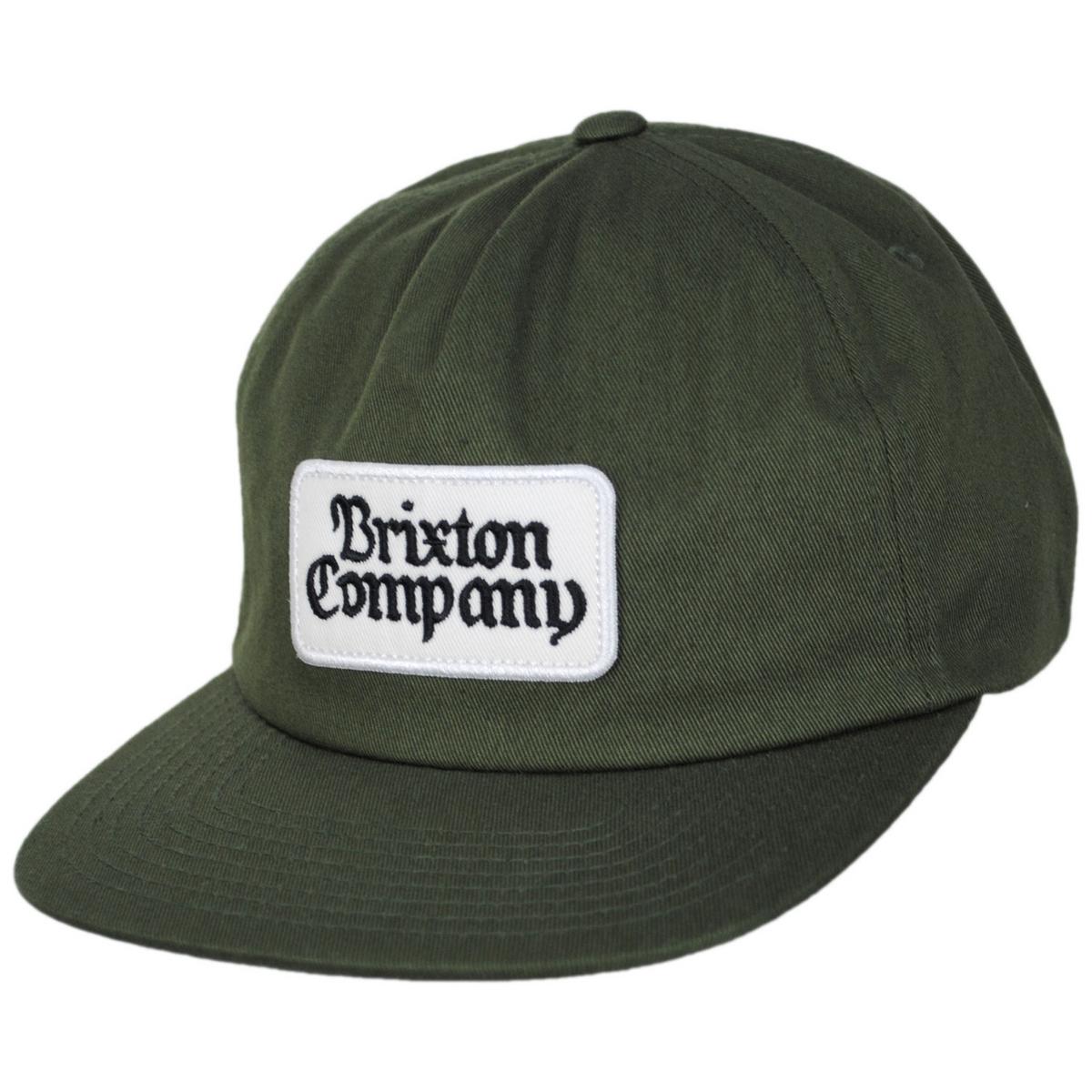 BRIXTON HATS | Norvell MP Cotton Snapback Baseball Cap - Dark Olive | 201839HO24 | lead | DARK OLIVE