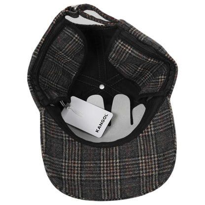 Kangol | Plaid Earflaps Strapback Baseball Cap | 201196 | under | GREY MULTI