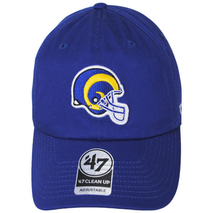 47 Brand | Los Angeles Rams NFL Clean Up Strapback Baseball Cap Dad Hat | 203582 | front | ROYAL
