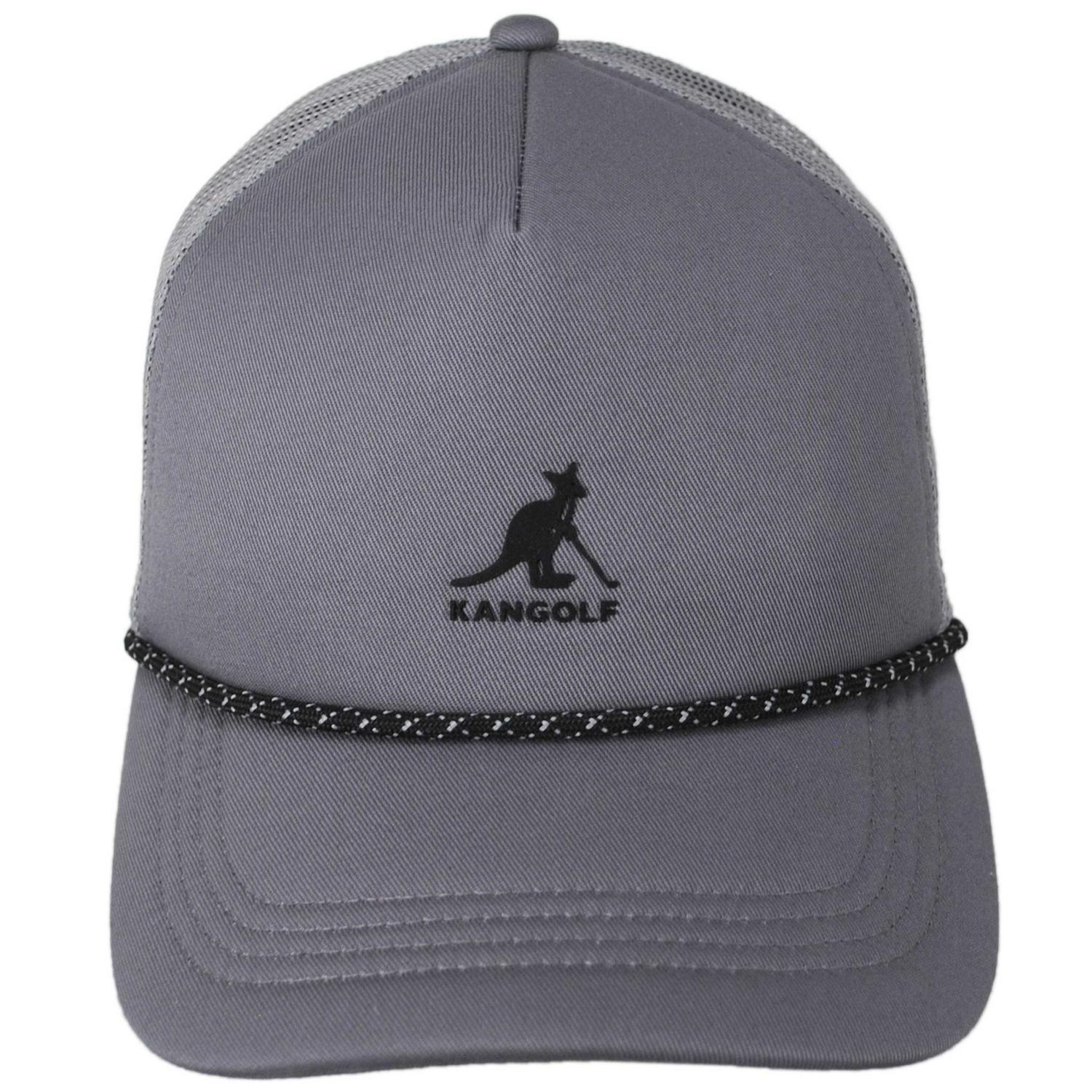 Kangol | Kangolf Cotton Mesh Trucker Snapback Baseball Cap | 201144 | front | GREY