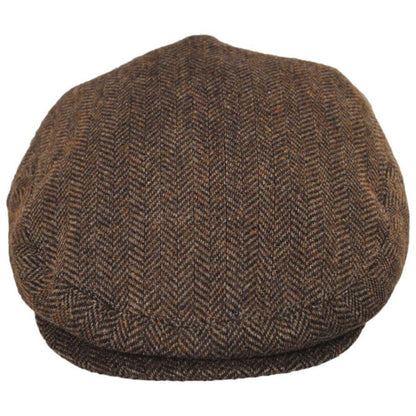 Jaxon Hats | Bird Rock Herringbone Wool Blend Ivy Cap | 167571 | front | MOCHA
