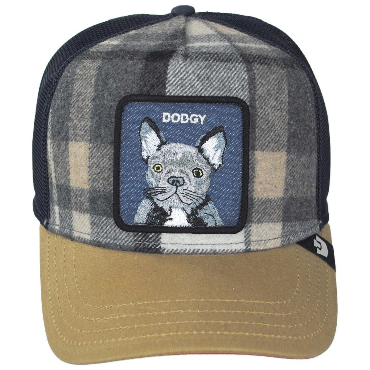 Goorin Bros | Dodgy Flannel Mesh Trucker Snapback Baseball Cap | 200852 | front | WAX