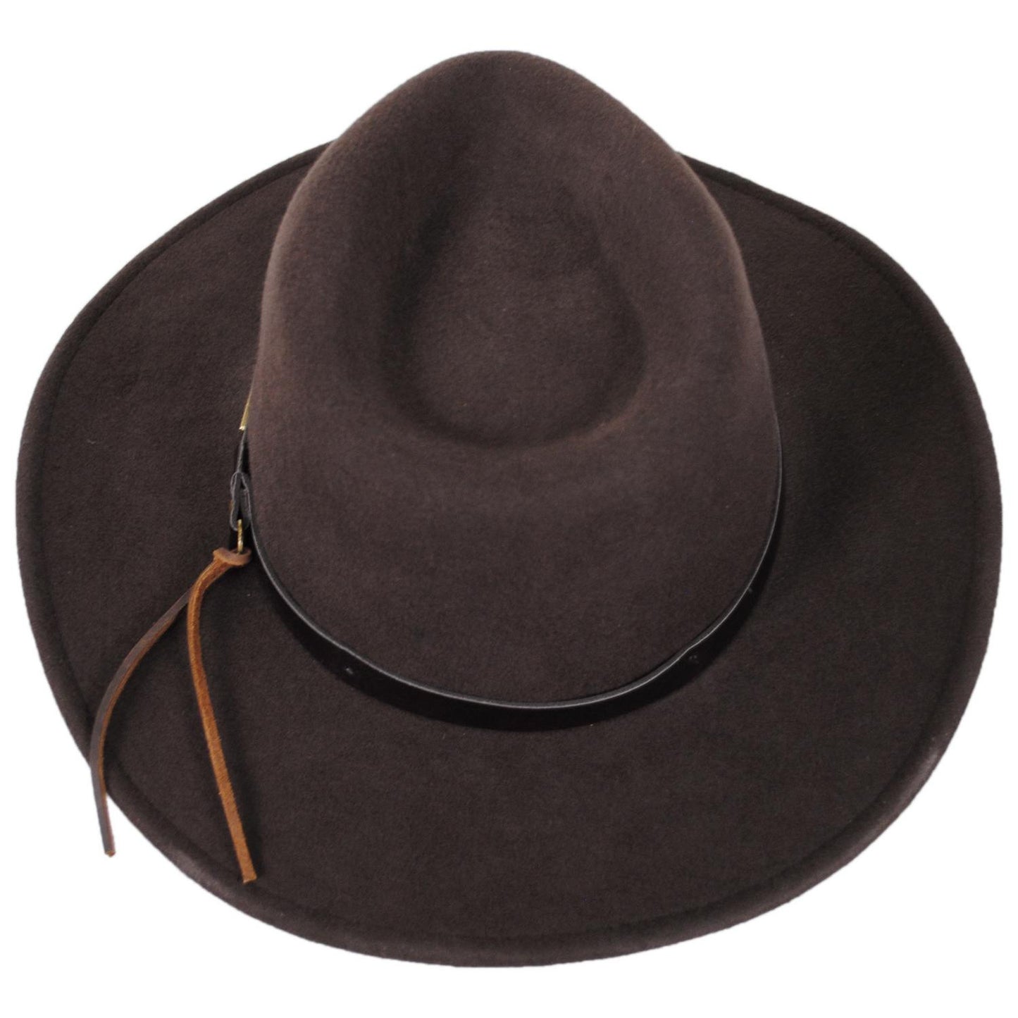 Indiana Jones | Officially Licensed Wool Felt Outback Hat | 130449 | top | BROWN