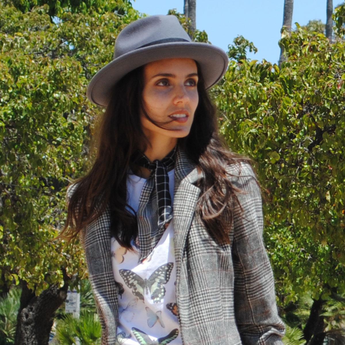 Jaxon Hats | Pinch Crown Crushable Wool Felt Fedora Hat | 135000 | lsfone | GREY