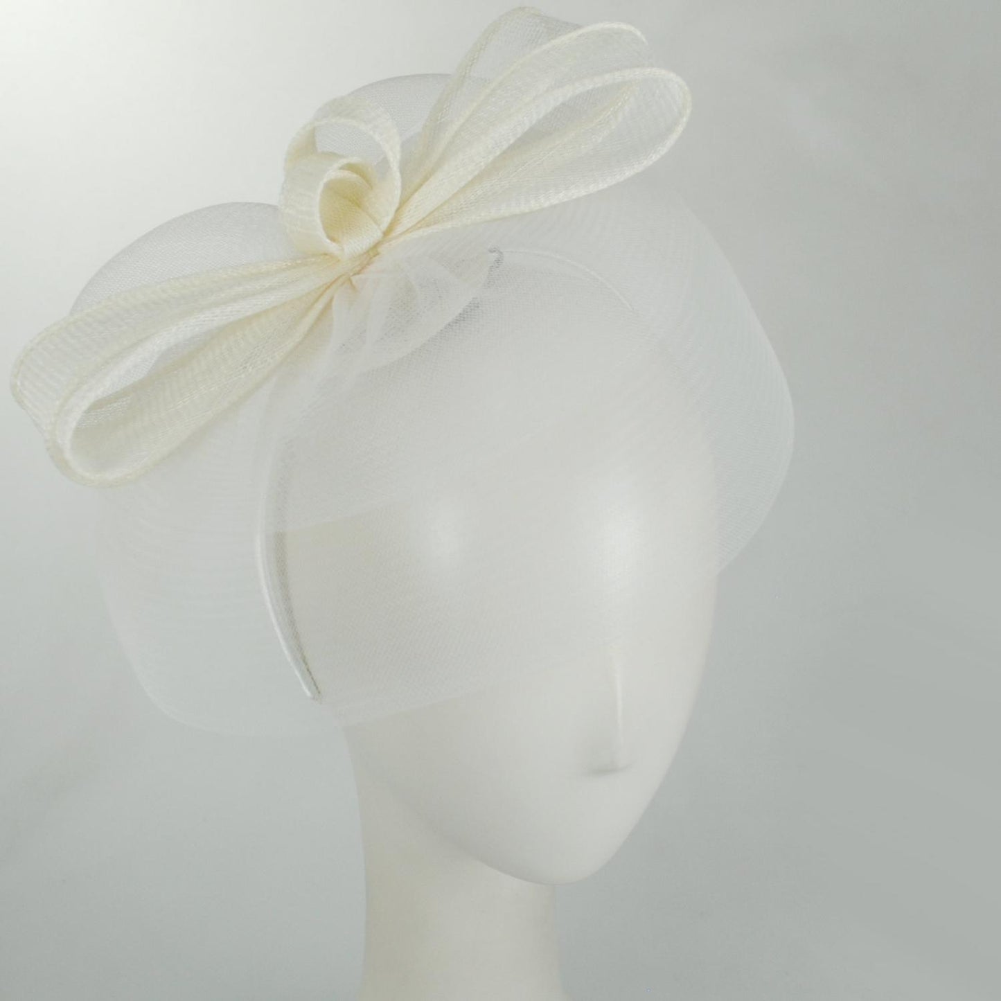 Kathy Jeanne | Corbatin Horsehair Mesh Fascinator Hat | 122434 | profile | IVORY