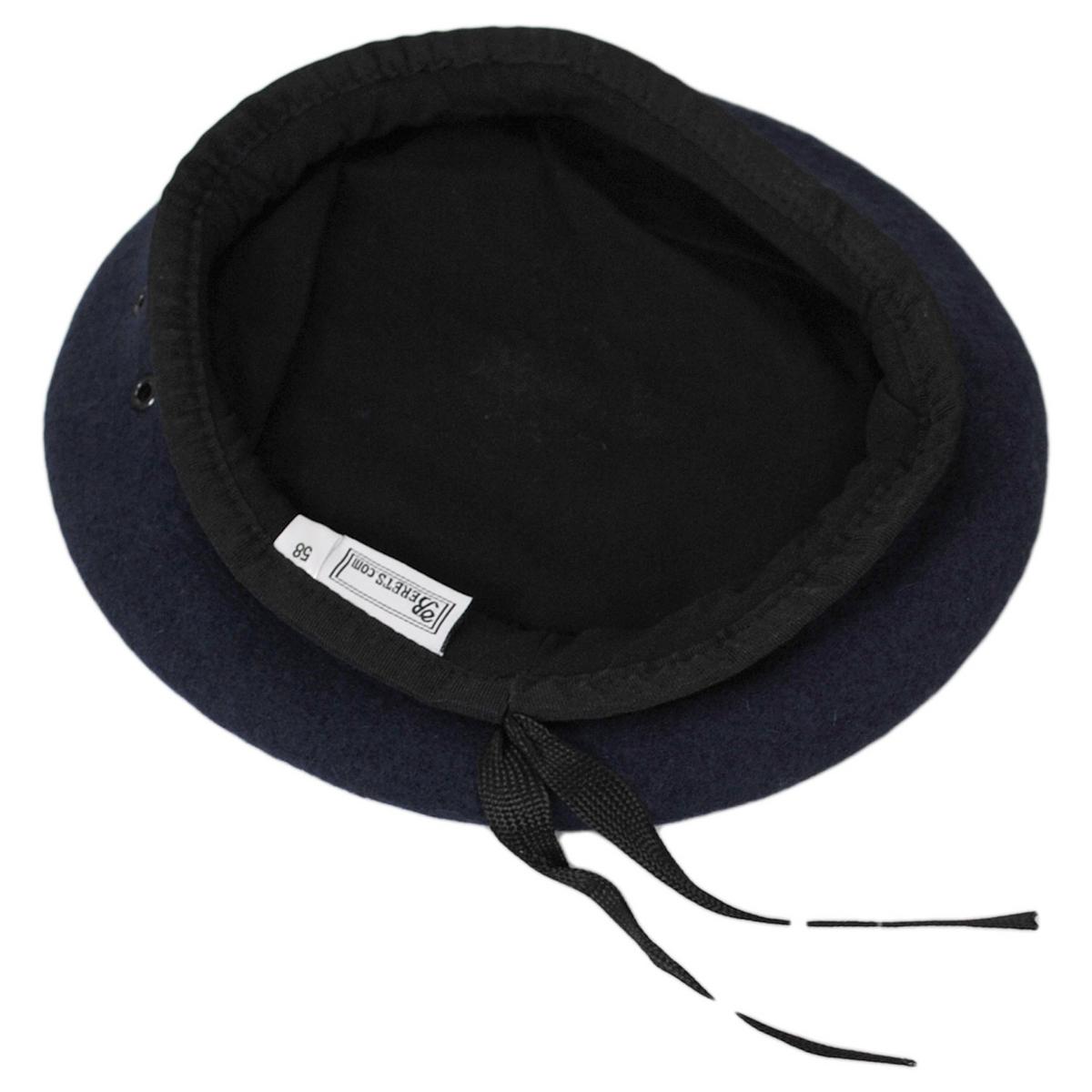 Village Hat Shop | Wool Military Beret | 152540 | under | NAVY BLUE