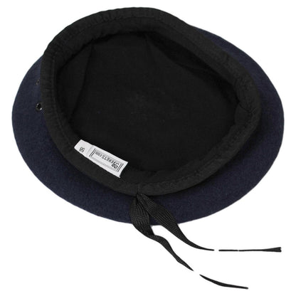 Village Hat Shop | Wool Military Beret | 152540 | under | NAVY BLUE