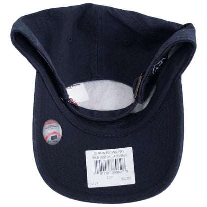 47 Brand | Washington Nationals MLB Clean Up Strapback Baseball Cap Dad Hat | 203350 | under | NAVY