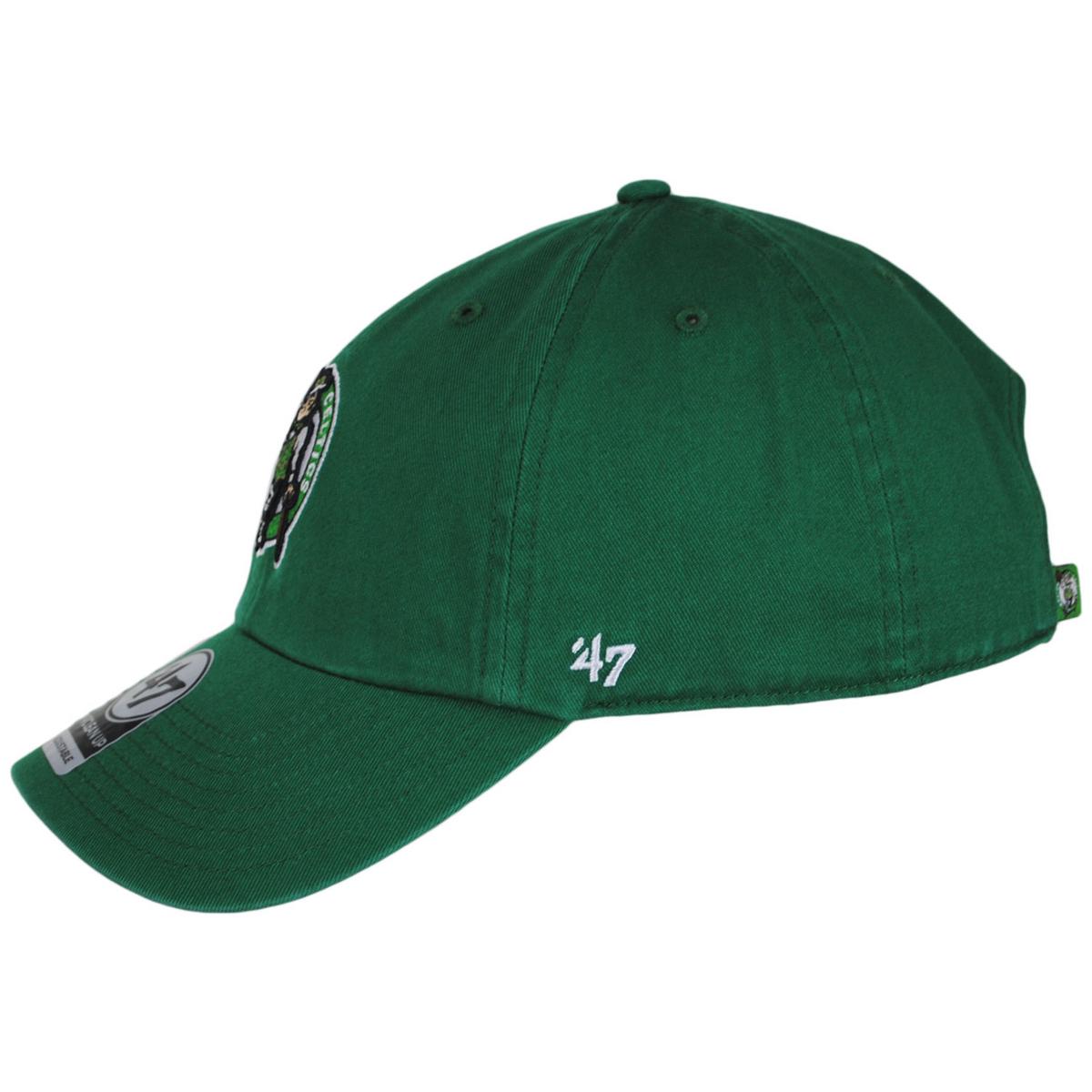 47 Brand | Boston Celtics NBA Clean Up Strapback Baseball Cap Dad Hat | 203951 | profile | KELLY