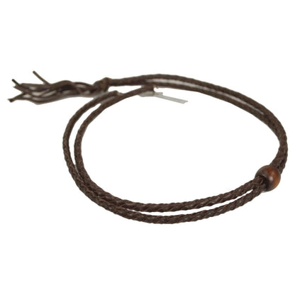 Village Hat Shop | Leather Braid Chin Cord/Strap | 602330 | lead | BROWN