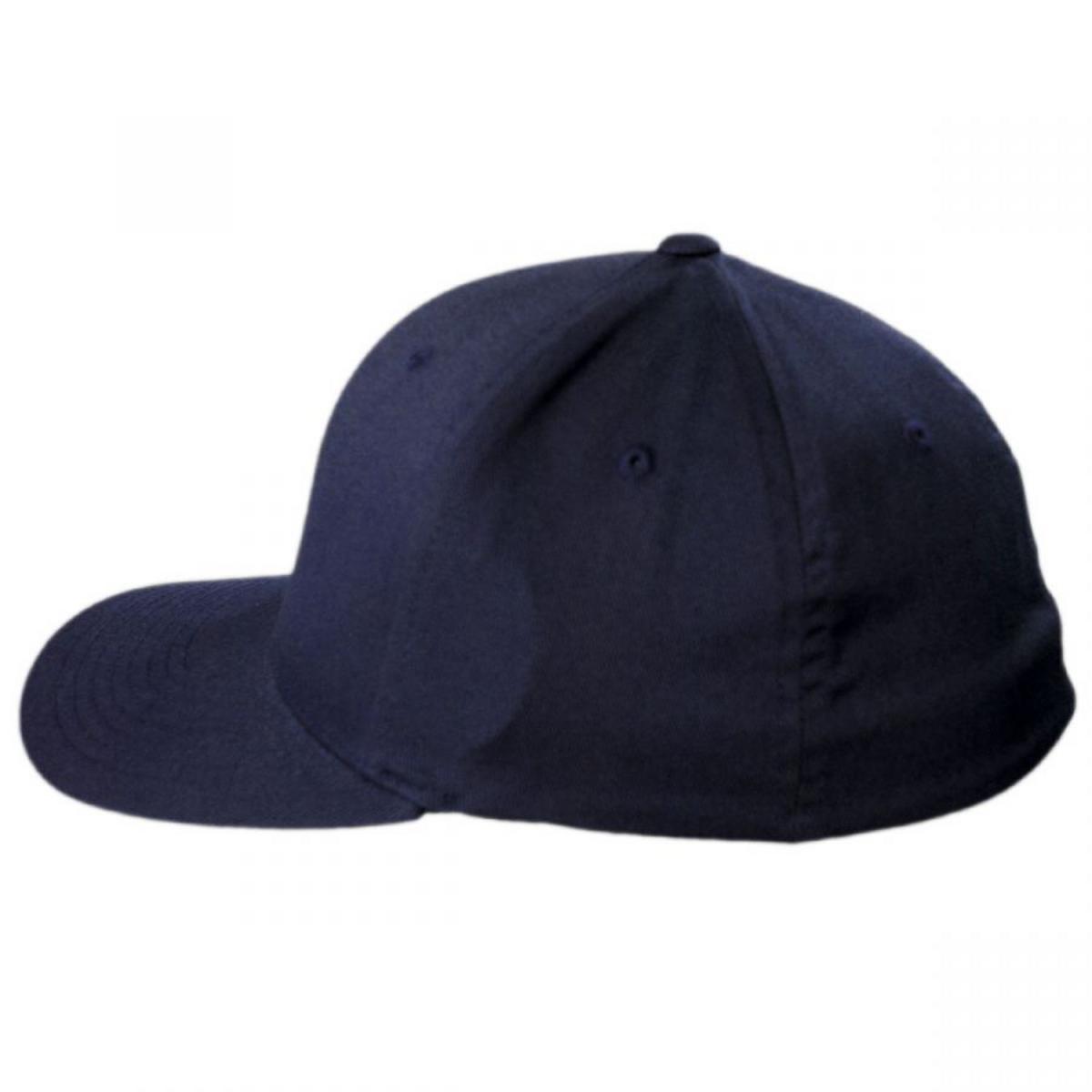 Flexfit | Combed Twill MidPro Flexfit Fitted Baseball Cap | 221502 | profile | NAVY