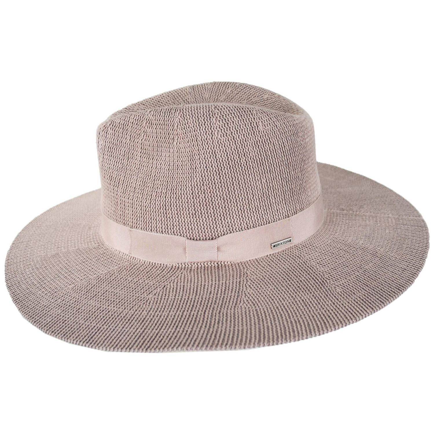 BRIXTON HATS | Lyons Cotton Knit Fedora Hat - Spring | 107408SS | profile | CHALK PINK