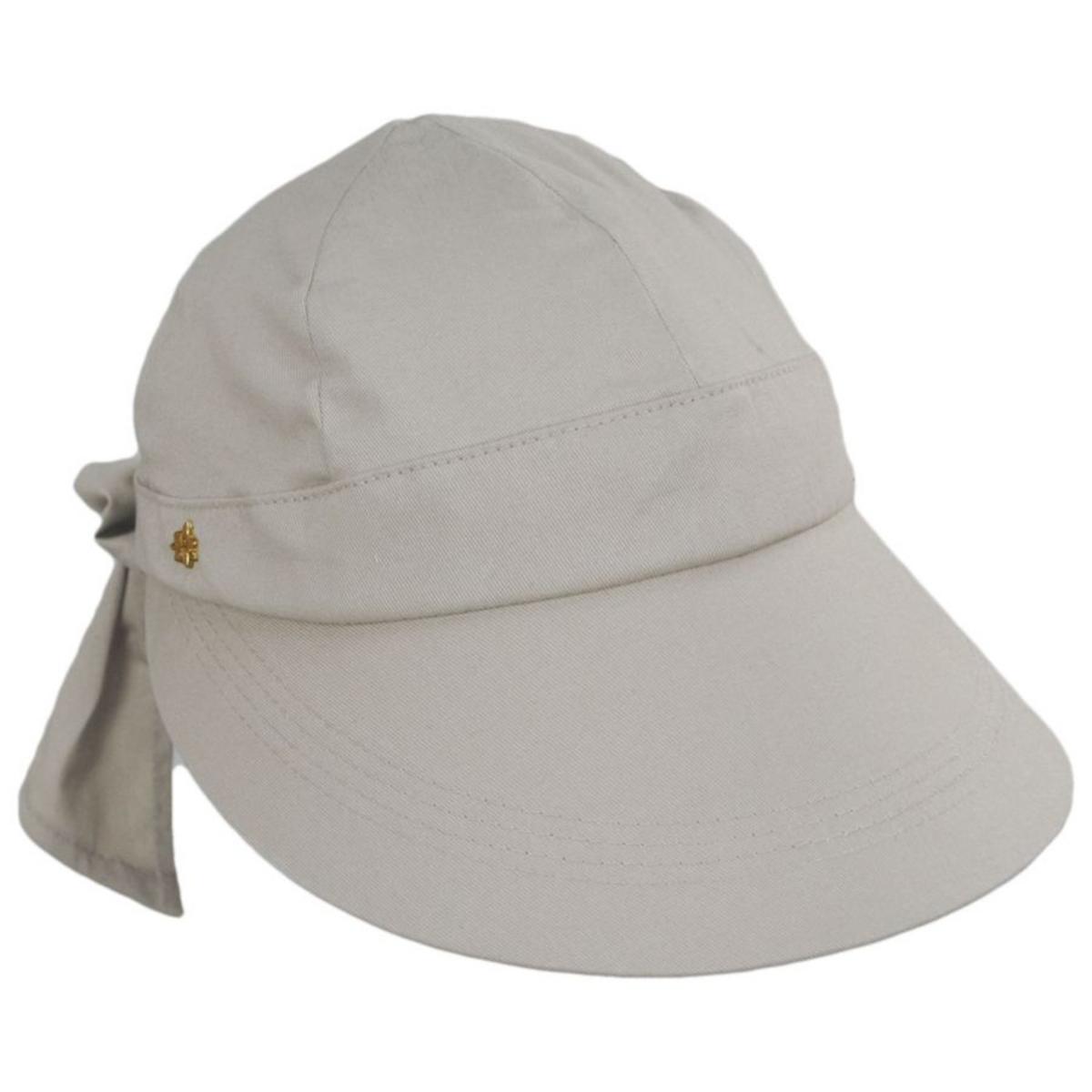 Cappelli | Chiara Solarweave Cotton Facesaver Cap | 106364 | lead | OATMEAL
