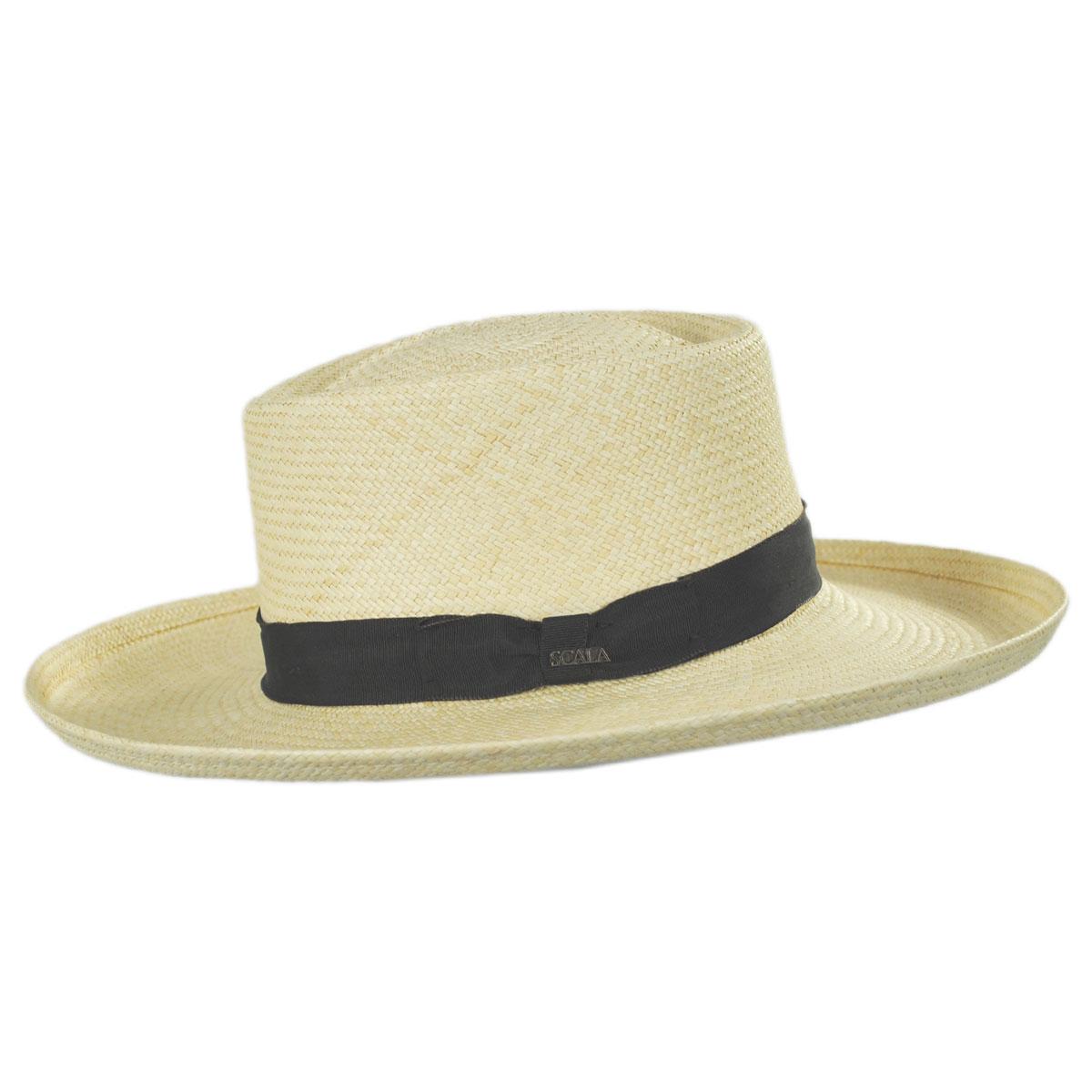 Scala | Panama Straw Gambler Hat | 126152 | profile | NATURAL