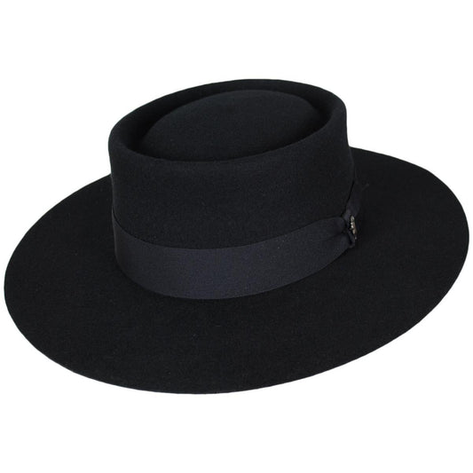 Bigalli | Navarra Wool Felt Gaucho Hat | 131438 | lead | BLACK