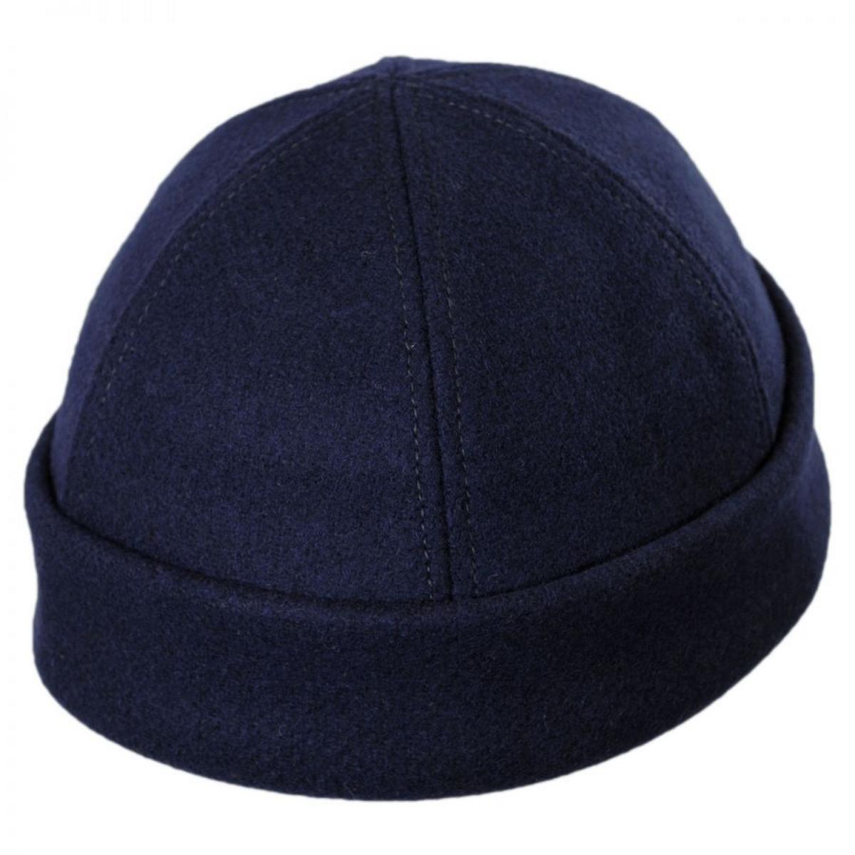 NEW YORK HAT CO | Six Panel Wool Skull Cap Beanie Hat | 142002 | lead | NAVY