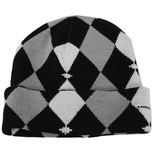 Kangol | Argyle 2-Way Pull-On Beanie Hat | 500407 | lead | BLACK