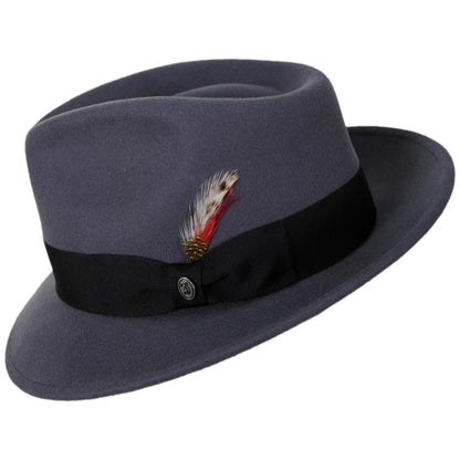Jaxon Hats | C-Crown Crushable Wool Felt Fedora Hat | 135003 | profile | GREY