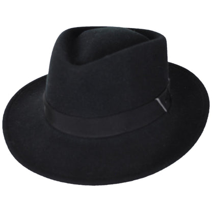 Bailey 1922 | Lasham Wool LiteFelt Fedora Hat | 133300 | lead | BLACK