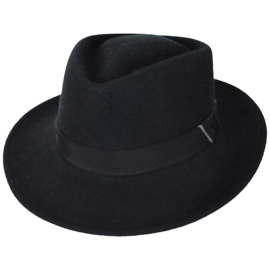Bailey 1922 | Lasham Wool LiteFelt Fedora Hat | 133300 | lead | BLACK