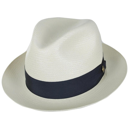 Stetson | 14 Center Pinch Shantung Straw Fedora Hat | 127070 | lead | NATURAL
