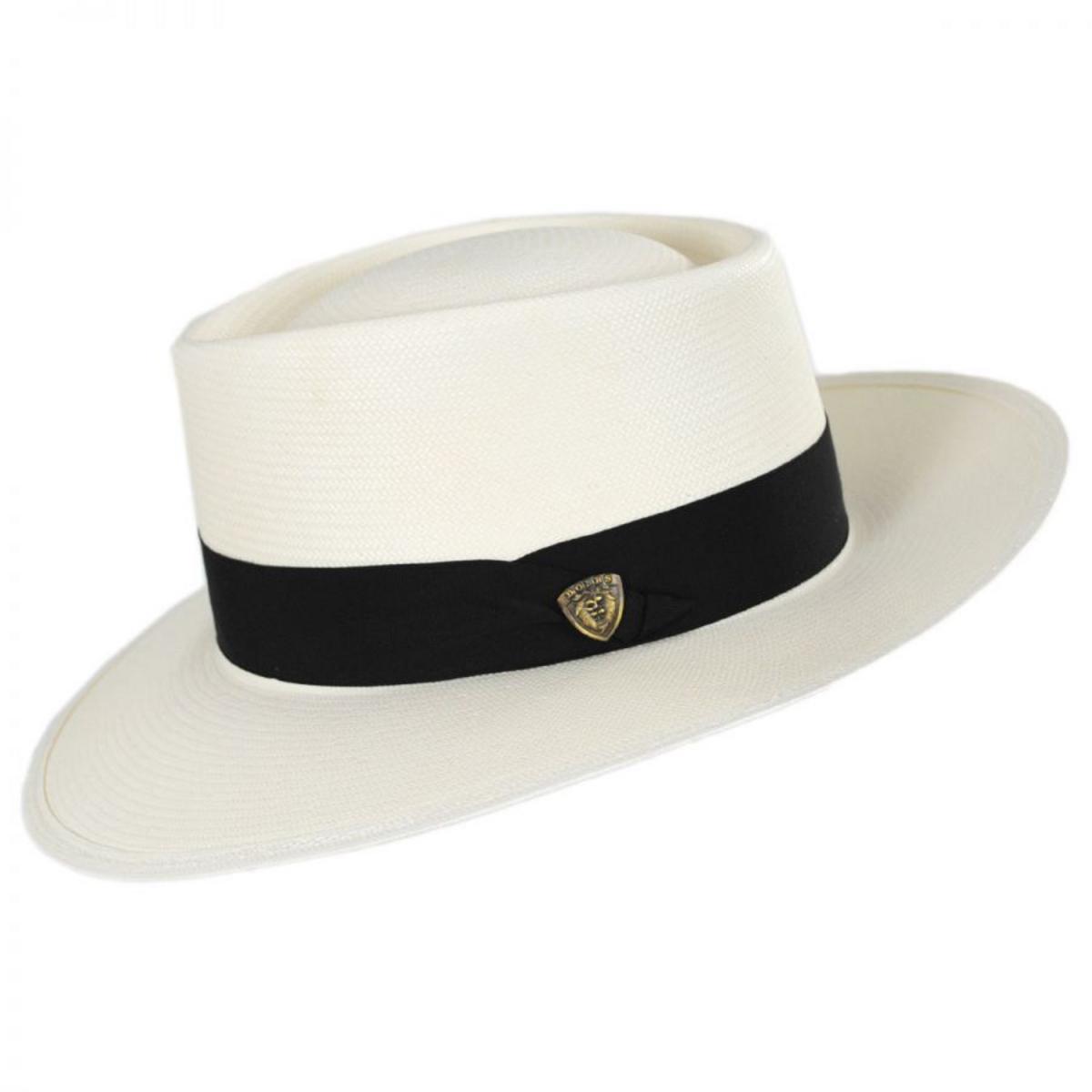 Dobbs | St. Charles Shantung Straw Gambler Hat | 126986 | profile | NATURAL