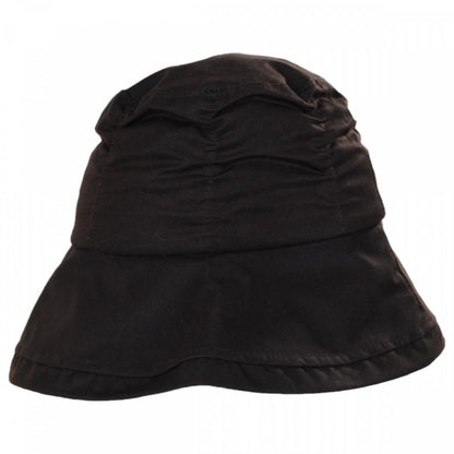 Stefeno Hats | Drizzle British Millerain Waxed Cotton Crushable Rain Hat | 185450 | profile | BROWN