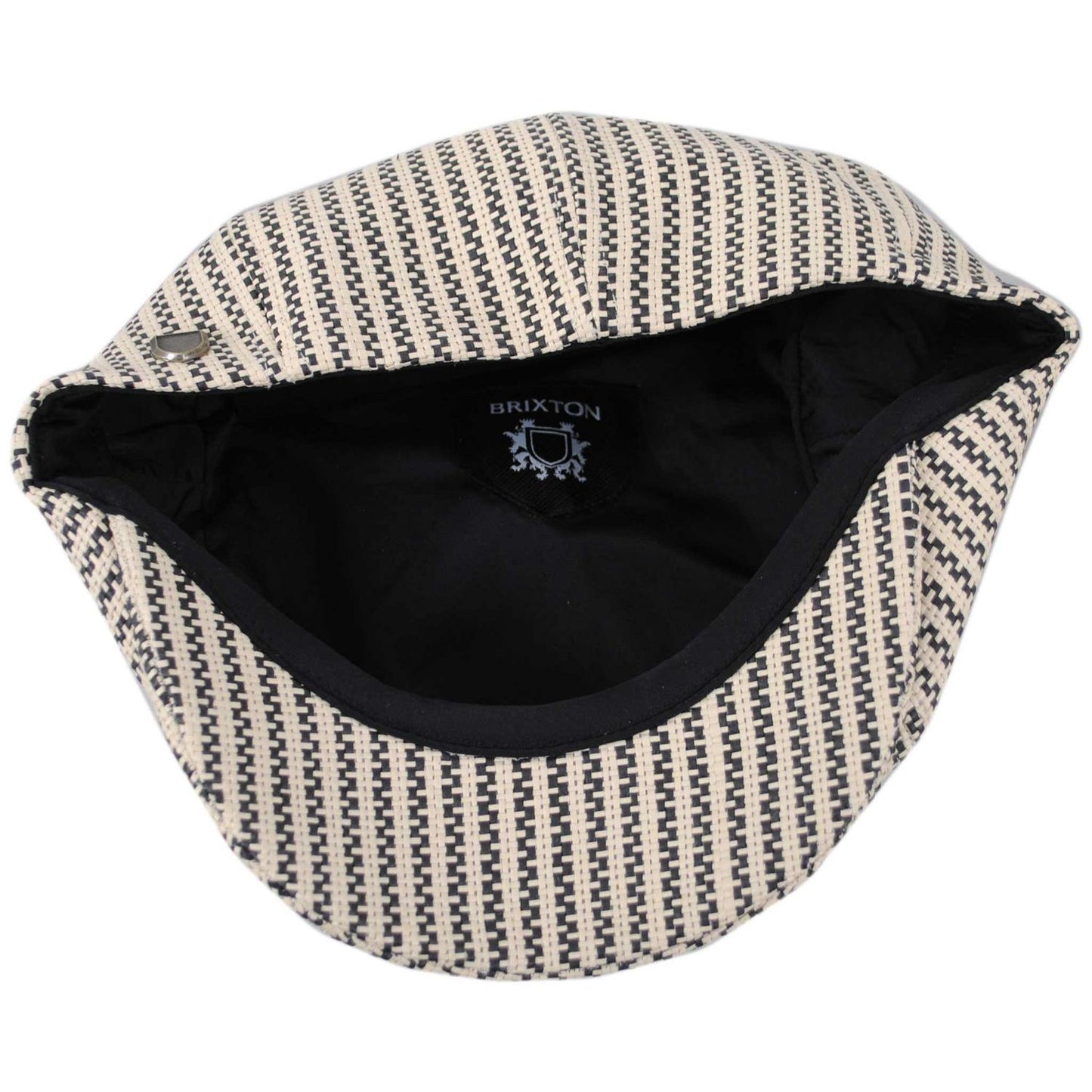 BRIXTON HATS | Brood Straw Lightweight Newsboy Cap | 161558 | under | NATURAL/BLACK STRAW