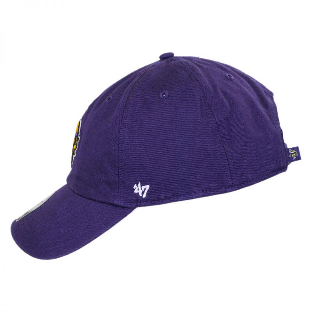47 Brand | Minnesota Vikings NFL Clean Up Strapback Baseball Cap Dad Hat | 203790 | profile | PURPLE